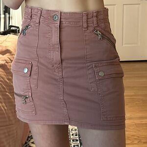 We the free pink cargo skirt